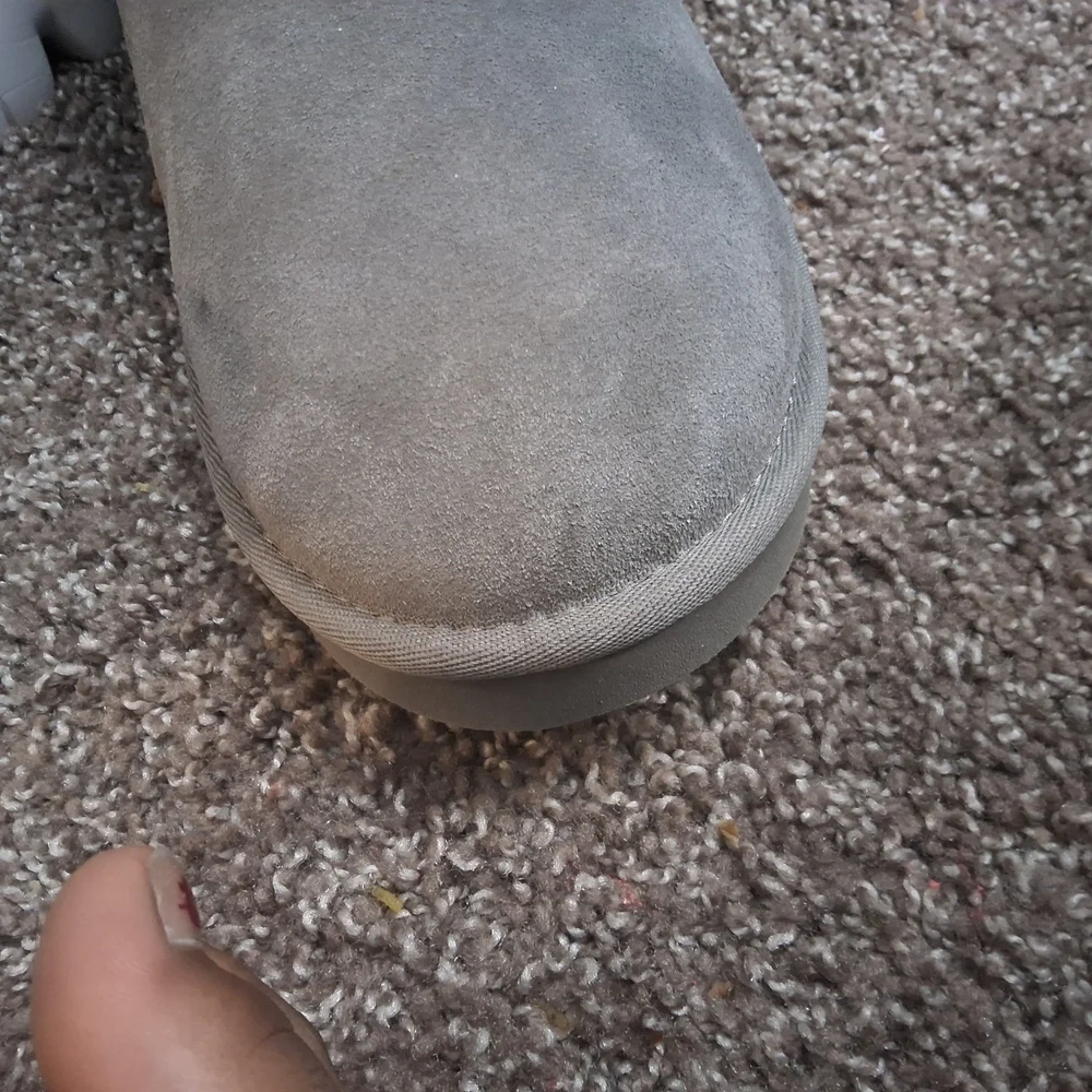 UGG Gray and Yellow Shearling Boots